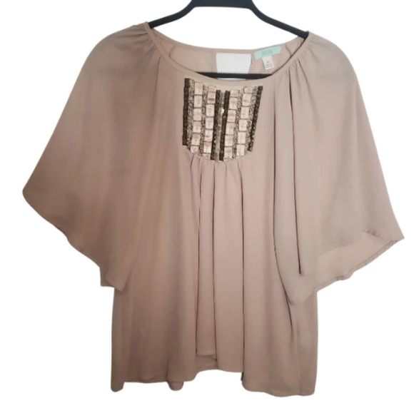 COPY - Jemma Beige Blouse - Picture 2 of 6